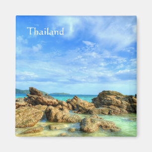 Imán Playa rocosa en Tailandia nueva Phuket