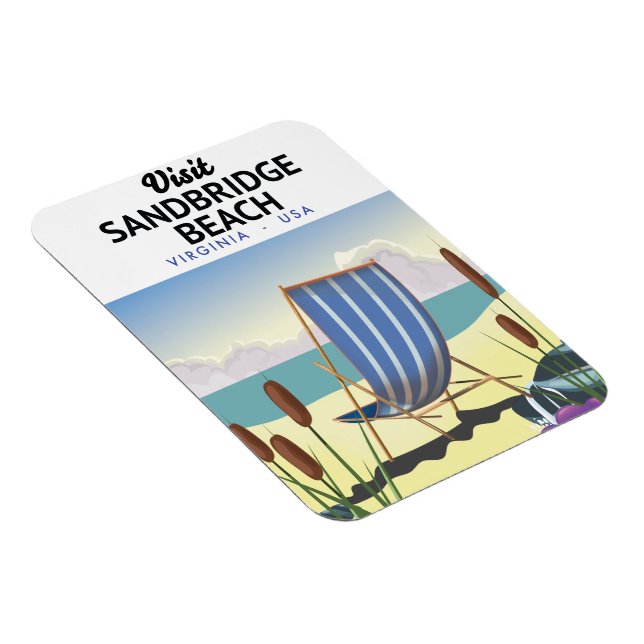 Imán Playa Sandbridge Virginia EE. UU., (Lado Derecho)