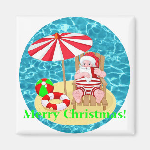 Imán playa santa claus
