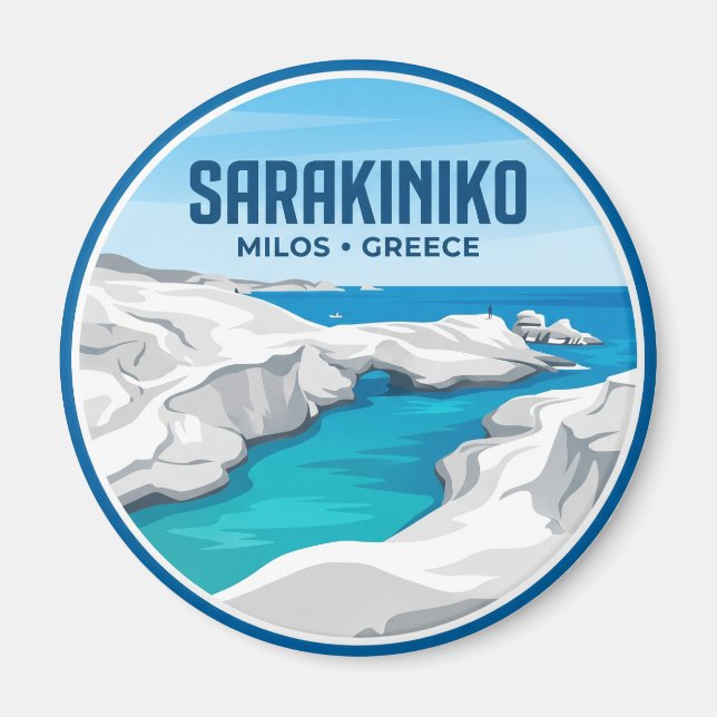 Imán Playa Sarakiniko Grecia (Frente)