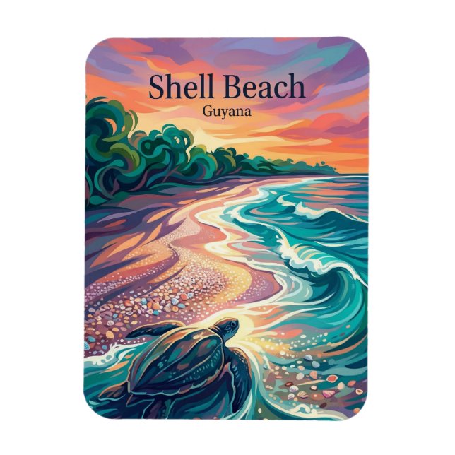 Imán Playa Shell Guyana (Vertical)