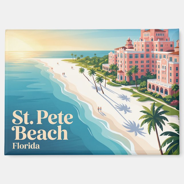 Imán Playa St. Pete EE. UU. (Anverso)