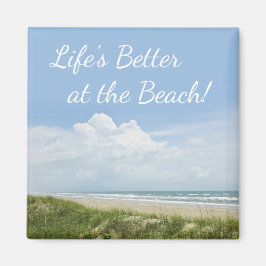 Imán Playa tranquila con duna de arena