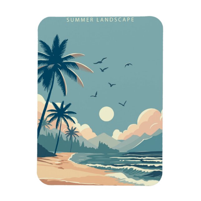 Imán Playa tropical (Vertical)