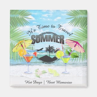 Imán Playa tropical, vacaciones de verano | Personaliza