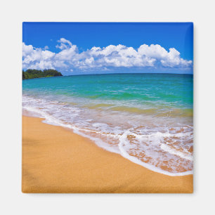 Imán Playa vacía y aguas azules