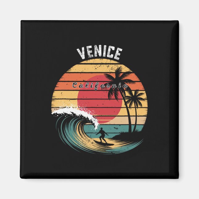 Imán Playa Venice California Playa Surfing  (Frente)