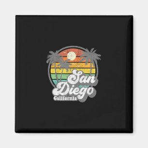 Imán Playa Vintage San Diego California Surf Retro S