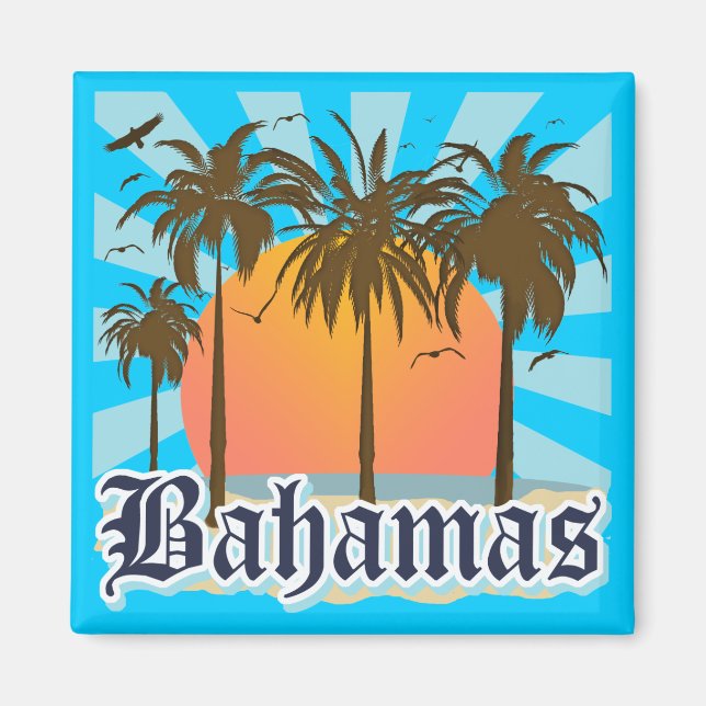 Imán Playas de las Islas Bahamas (Frente)