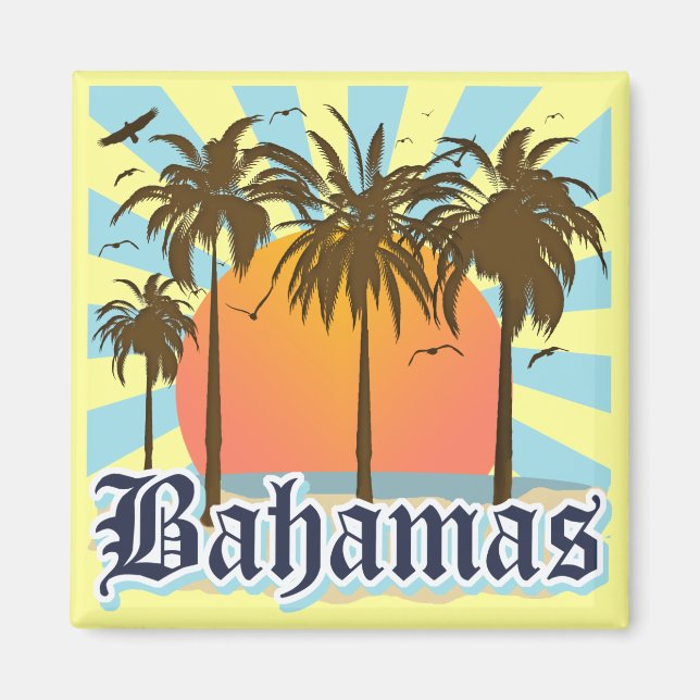 Imán Playas de las Islas Bahamas (Frente)