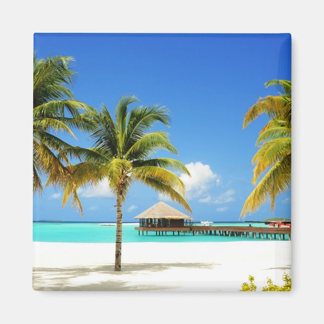 Imán Playas tropicales | Isla y Laguna, Maldivas (Frente)