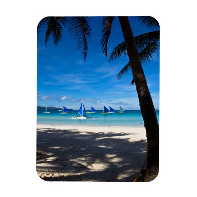Imán Playas tropicales | White Beach Boracay Philippine (Vertical)