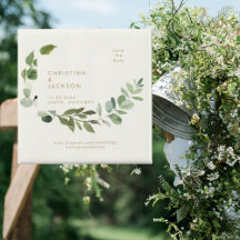 Plaza de Boda de Eucalyptus Cream Guardar la fecha