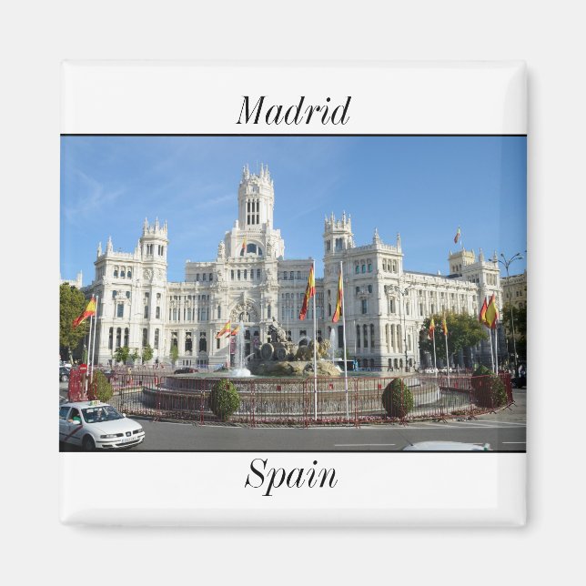 Imán Plaza de Cibeles, Madrid Magnet (Frente)