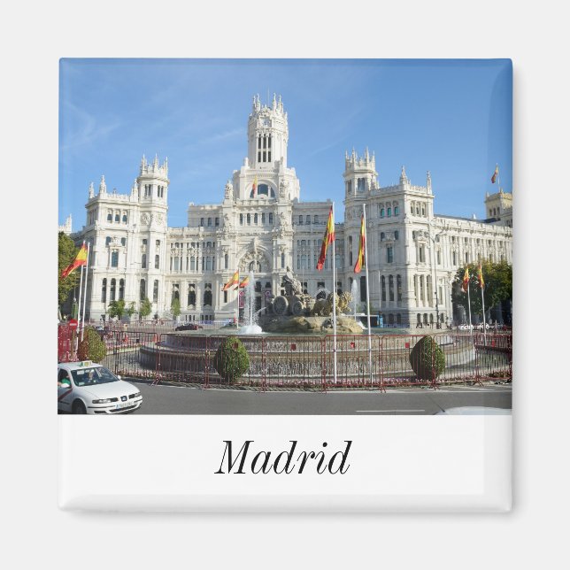 Imán Plaza de Cibeles, Madrid Magnet (Frente)