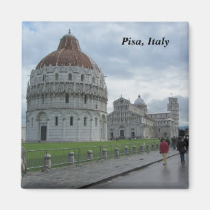 Imán Plaza de la Catedral en Pisa, Italia