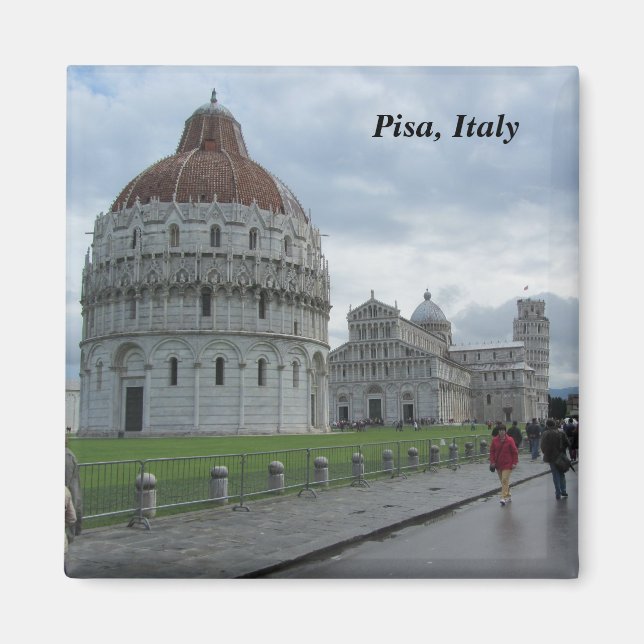 Imán Plaza de la Catedral en Pisa, Italia (Frente)