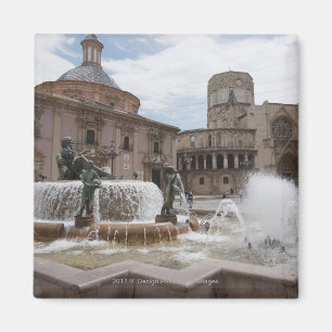 Imán Plaza De La Virgin y Basilica De Virgen
