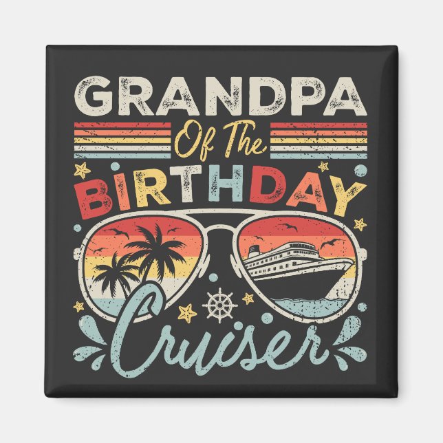 Imán Plaza de vacaciones en crucero por el cumpleaños (Frente)