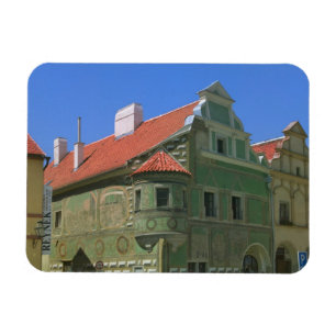 Imán Plaza del casco antiguo rodeada de casas renacenti