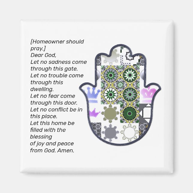 Imán Plaza Khamsa Hand Magnet 1 Propietario (Frente)
