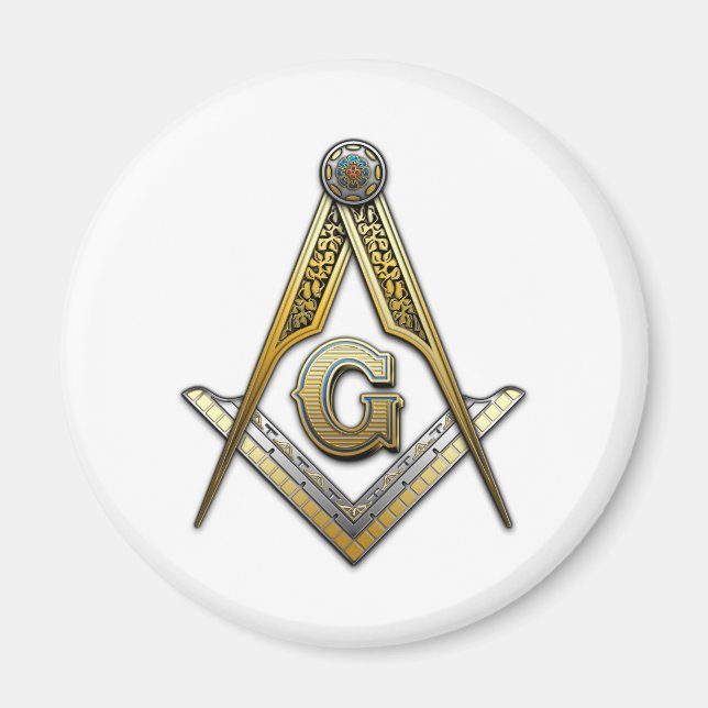 Imán Plaza masónica y brújulas (Frente)