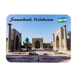 Imán Plaza Registan al atardecer - Samarcanda, Uzbekist