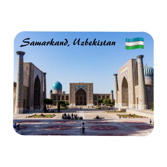 Imán Plaza Registan al atardecer - Samarcanda, Uzbekist (Horizontal)