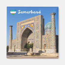 Plaza Registan al atardecer - Samarcanda, Uzbekist