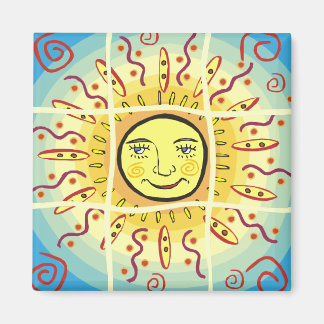 Imán Plazas solares sonrientes