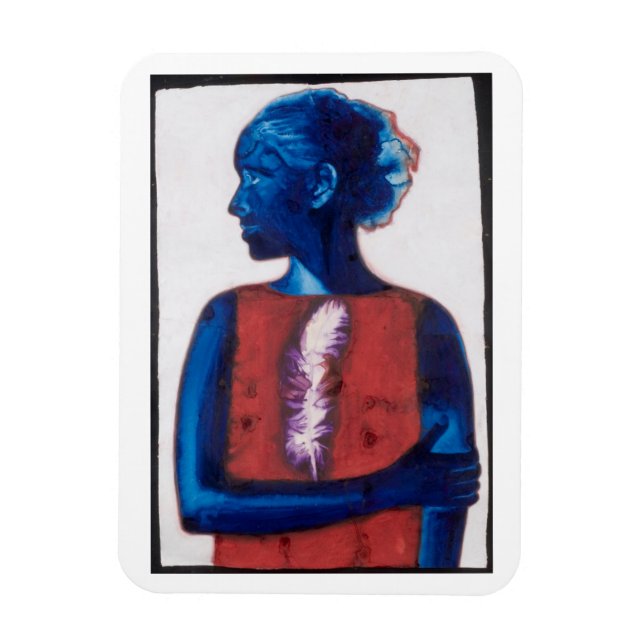 Imán Pluma blanca (Vertical)