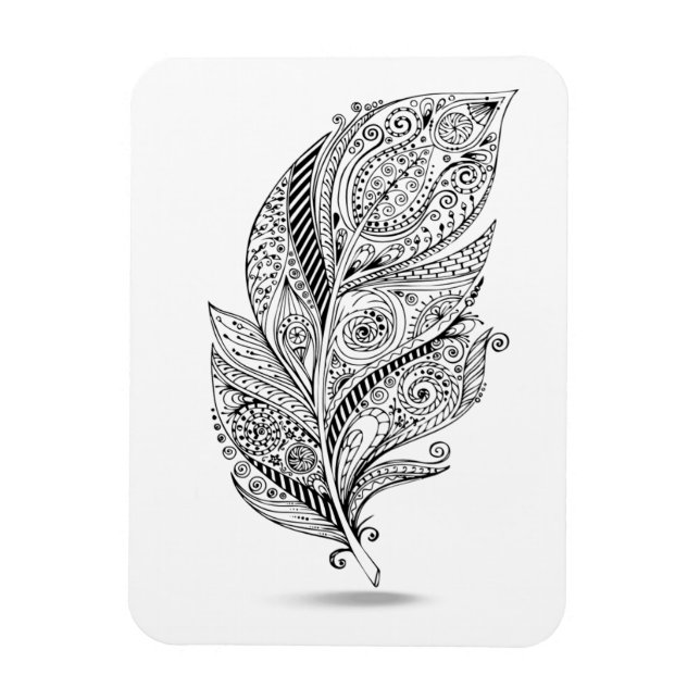 Imán Pluma tribal inspirada (Vertical)