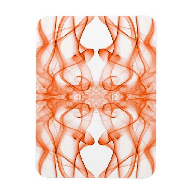 Imán Plumas de humo Naranja en blanco (Vertical)