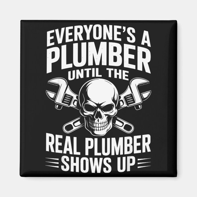 Imán Plumber Art For Men Women Plumbing Pefitter Plumbe (Frente)