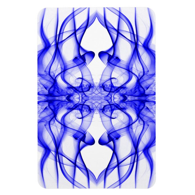Imán Plumes of Blue Smoke on white (Vertical)