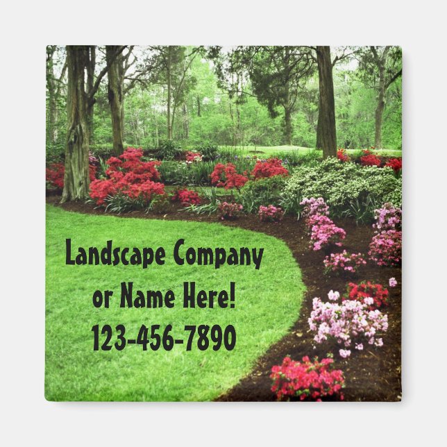 Imán Plush Green Landscape Lawrence Care Business (Frente)