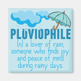 Imán Pluviophiophile Rain Lover Bonito Blue Umbrella