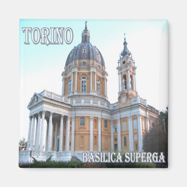 Imán PMT007 TURIN Basilica Superga, Italia, Fridge (Frente)