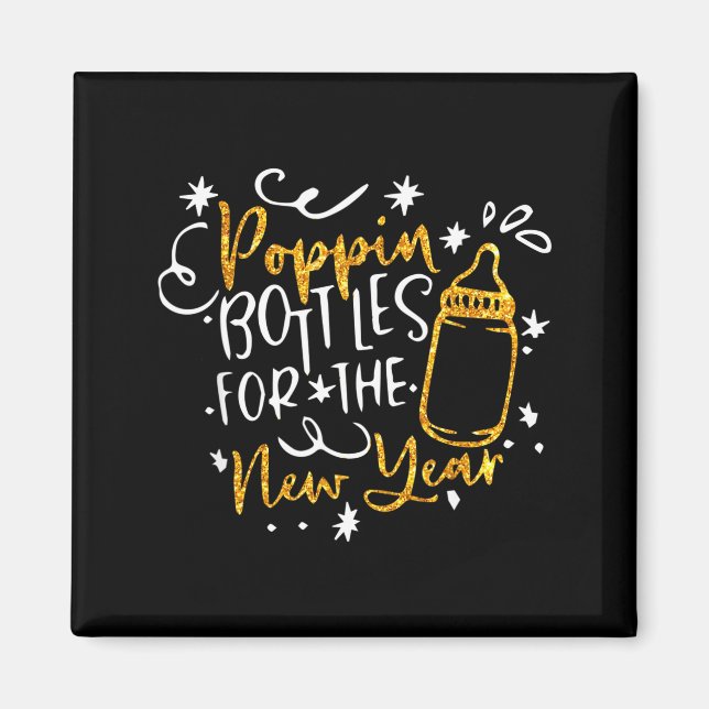 Imán Pn Bottles For The New Year Happy New Years Eve Pa (Frente)