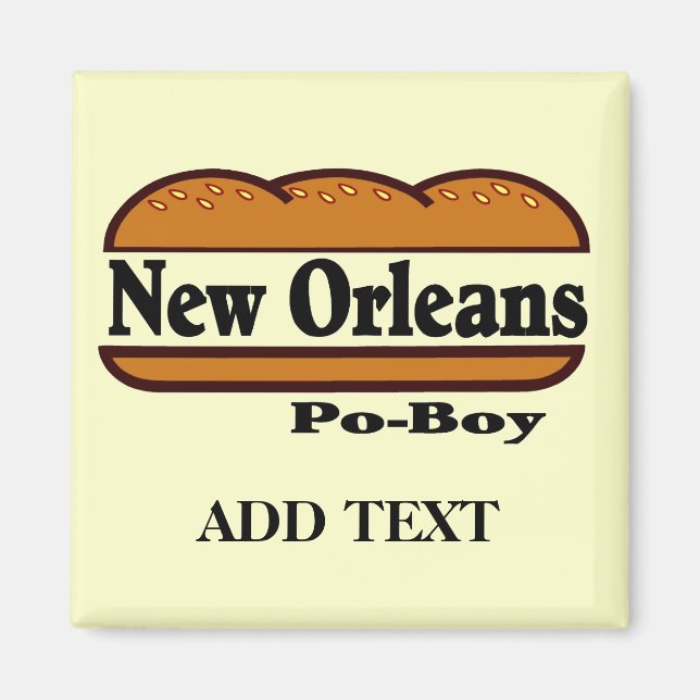 Imán Po Boy de Nueva Orleans (Frente)