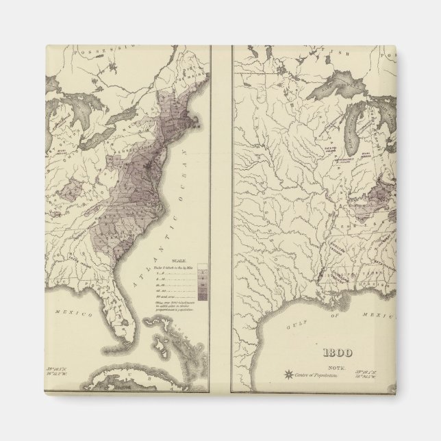 Imán Población de Estados Unidos 1790-1820 (Frente)