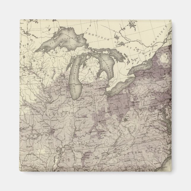 Imán Población de Estados Unidos 1850 (Frente)