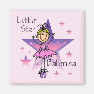 Imán Poca bailarina de la estrella - pelo rubio