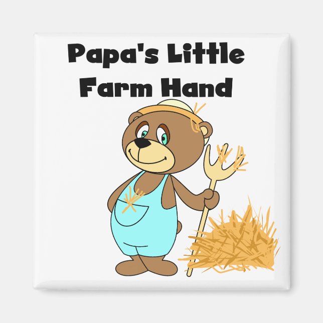 Imán Pocas camisetas y regalos de la mano de la granja (Frente)