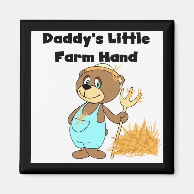 Imán Pocas camisetas y regalos de la mano de la granja  (Frente)