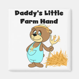 Imán Pocas camisetas y regalos de la mano de la granja 