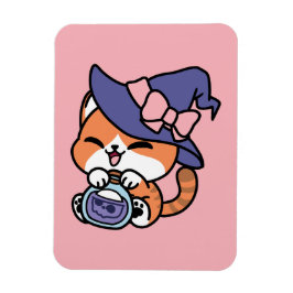 Imán Poción de Bruja Atigrada – Diseño de Gato de Hallo
