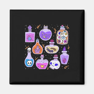 Imán Pociones mágicas Botellas Brujería Impresión de Ha