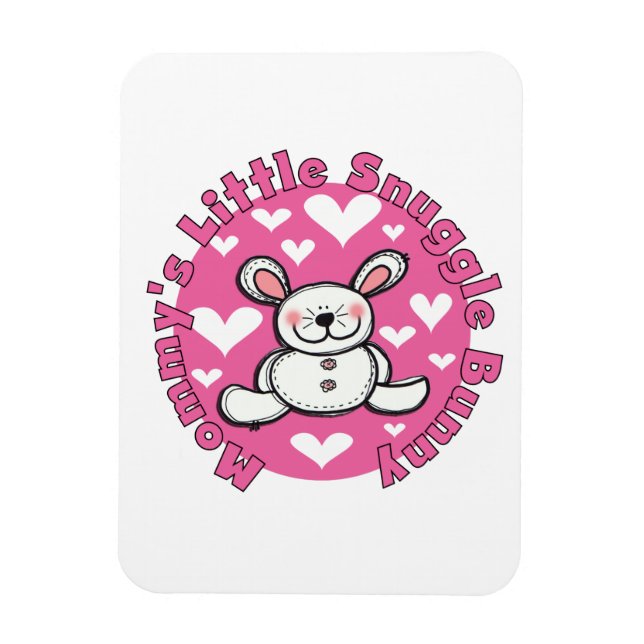 Imán Poco conejito del Snuggle de la mamá (Vertical)