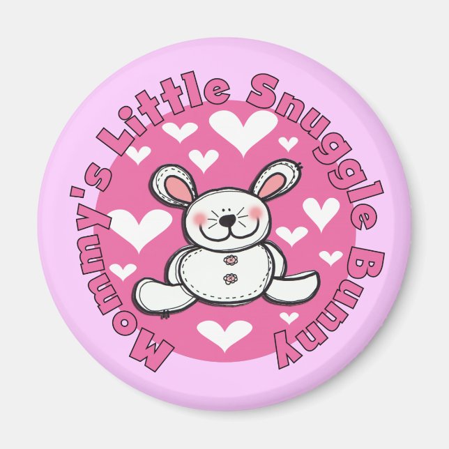 Imán Poco conejito del Snuggle de la mamá (Frente)